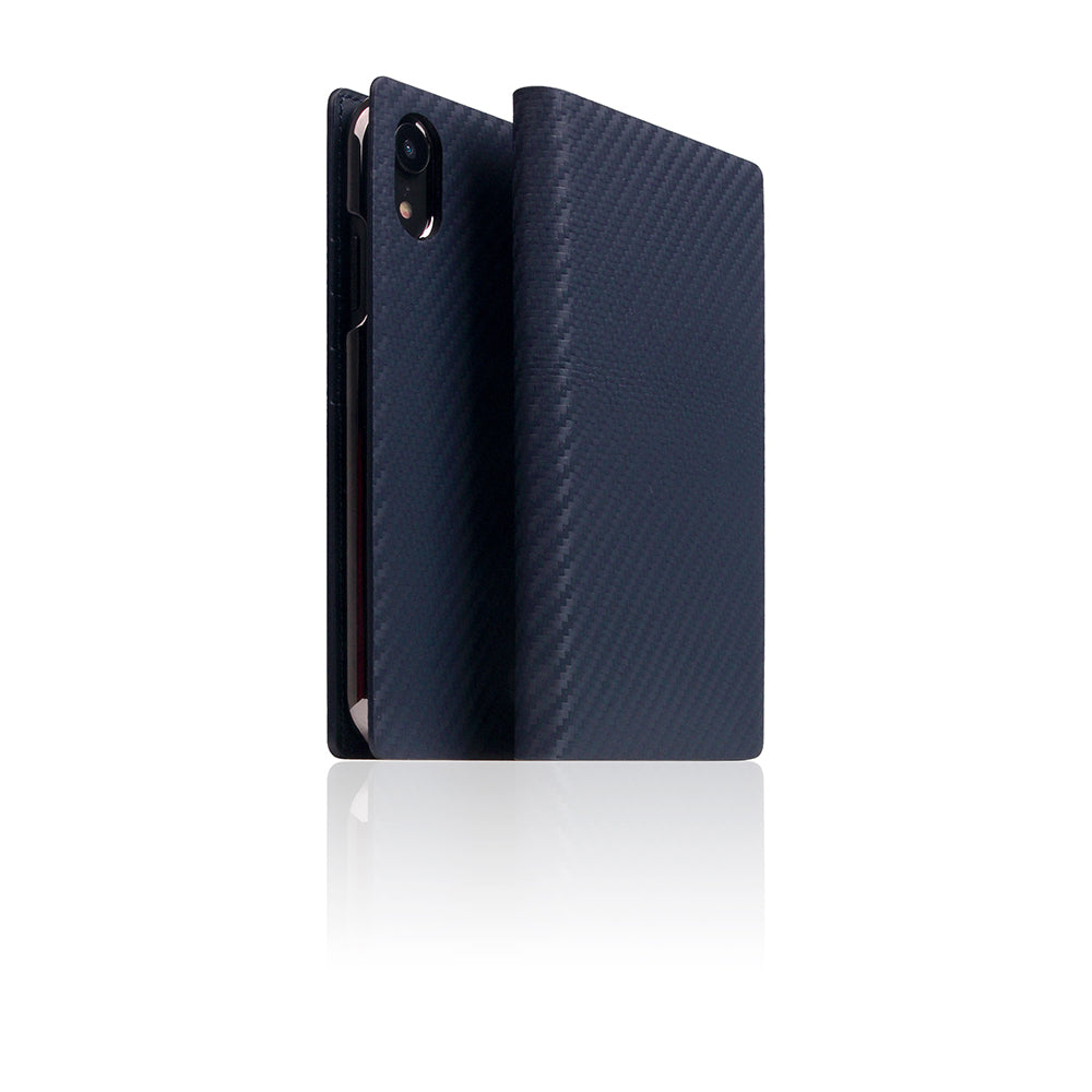 D+ Italian Carbon Leather Case for iPhone XR Navy