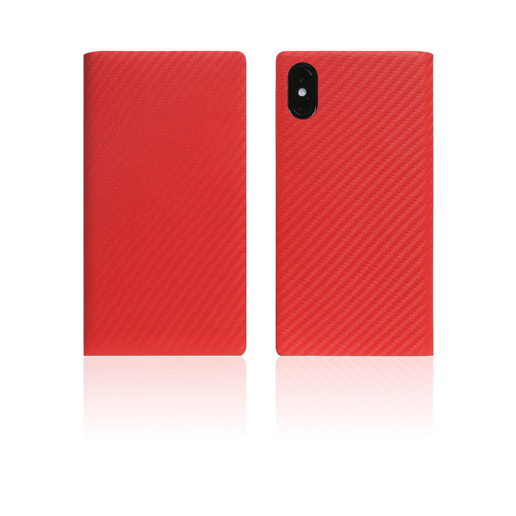 D+ Italian Carbon Leather Case for iPhone Xs Max Red