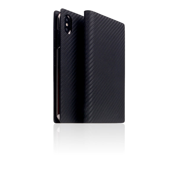 D+ Italian Carbon Leather Case for iPhone Xs Max Black