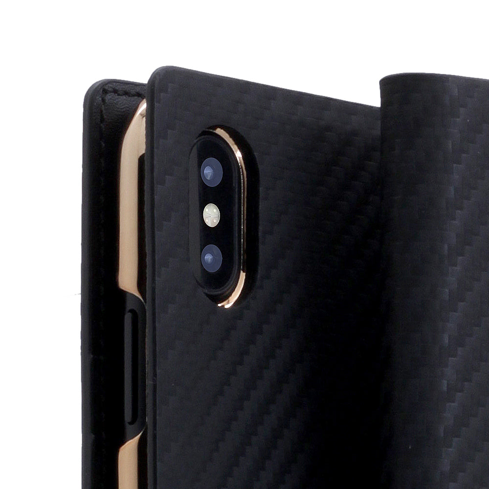 D+ Italian Carbon Leather Case for iPhone X / XS Black