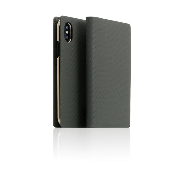 D+ Italian Carbon Leather Case for iPhone X / XS Khaki