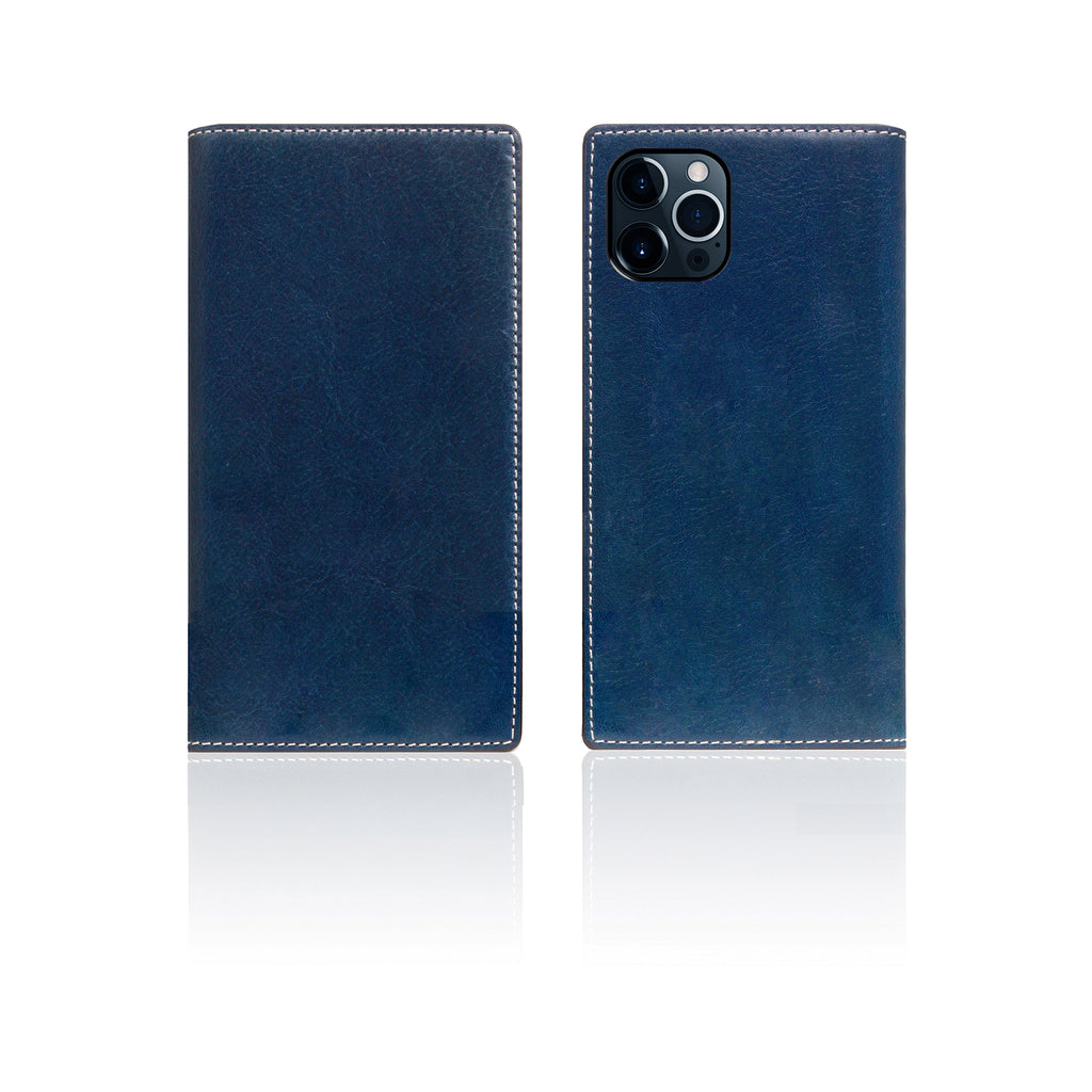 D+ Italian Temponata Leather Diary Case for iPhone 12 Pro Max (Blue)