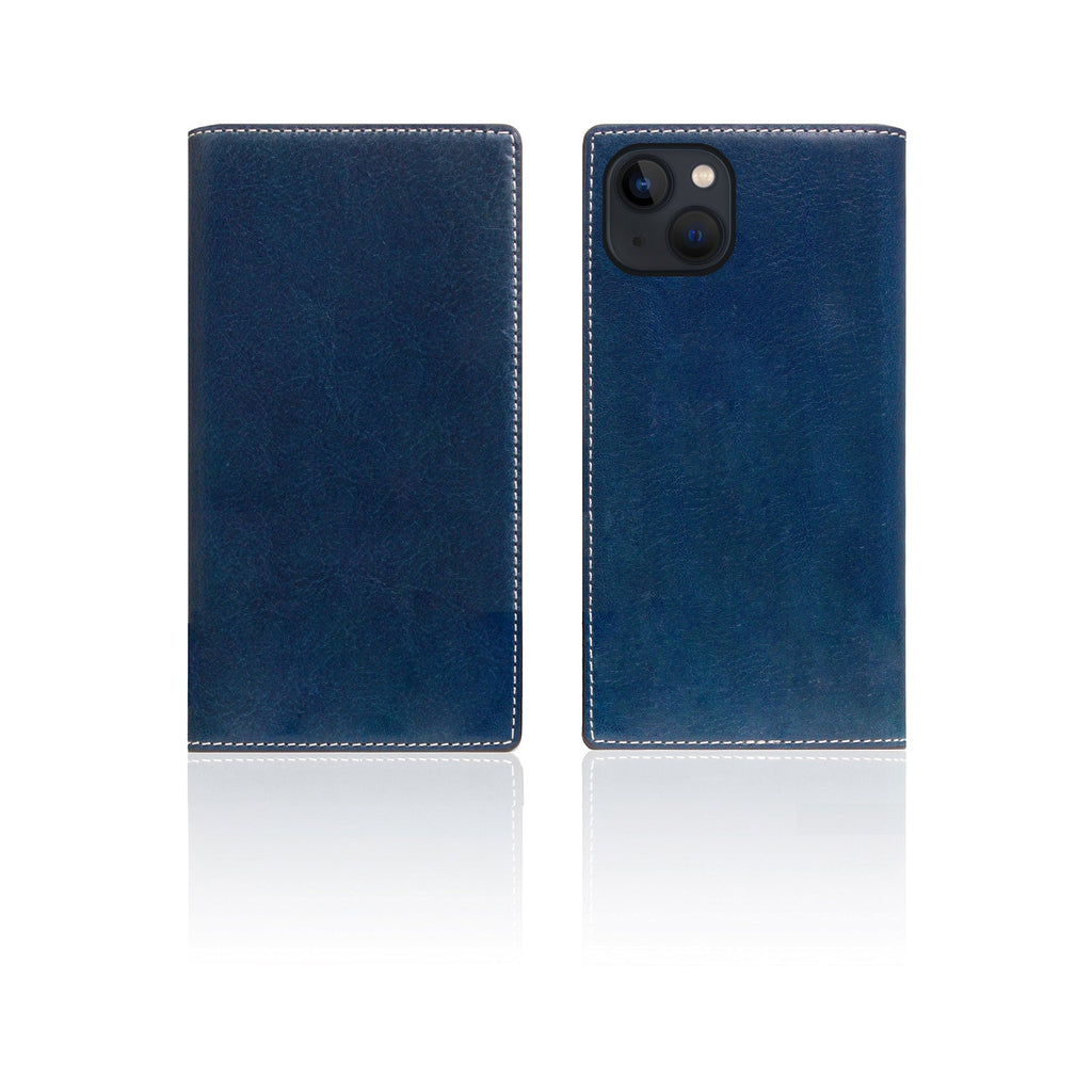 D+ Italian Temponata Leather Diary Case for iPhone 14 (Blue)