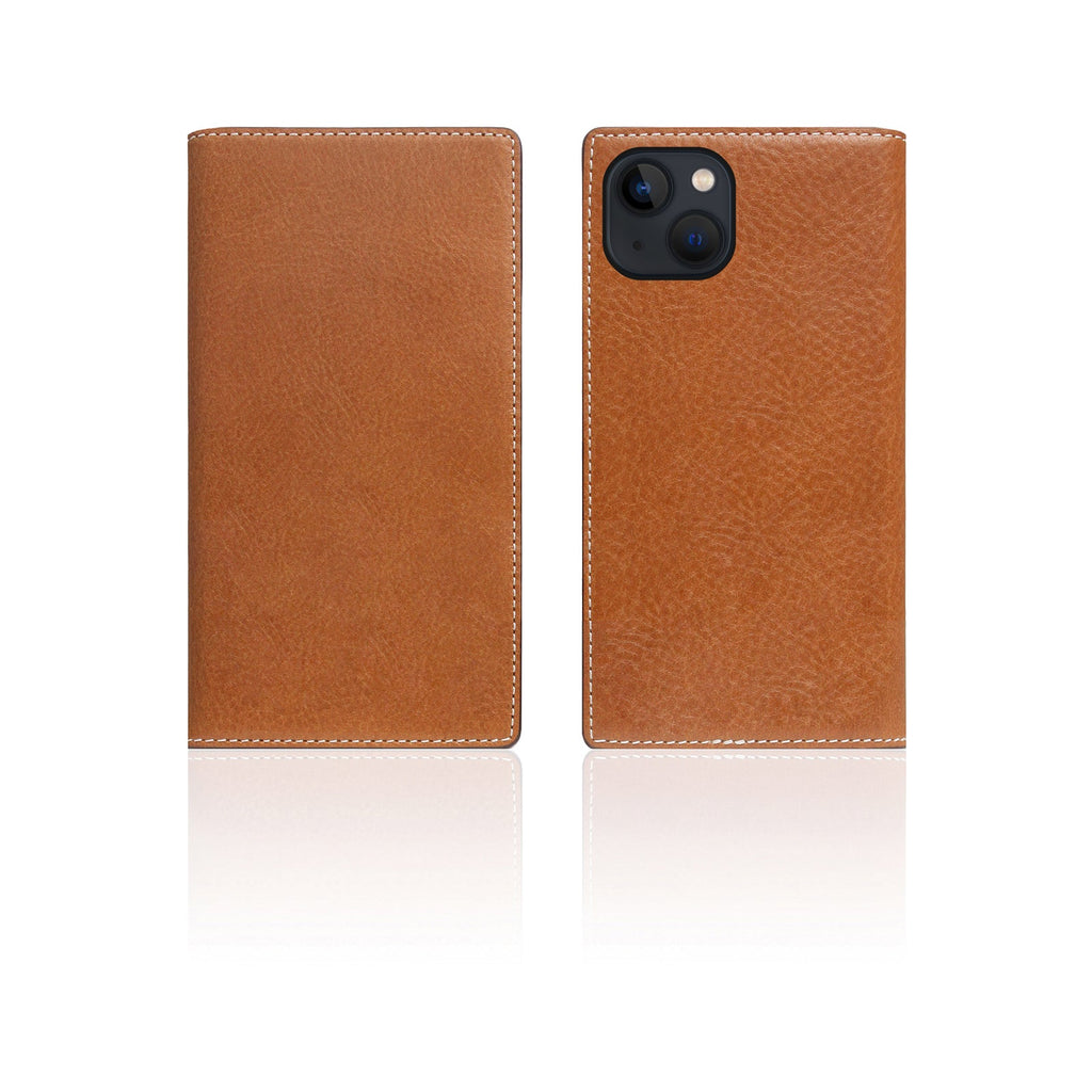 D+ Italian Temponata Leather Diary Case for iPhone 14 (Tan)