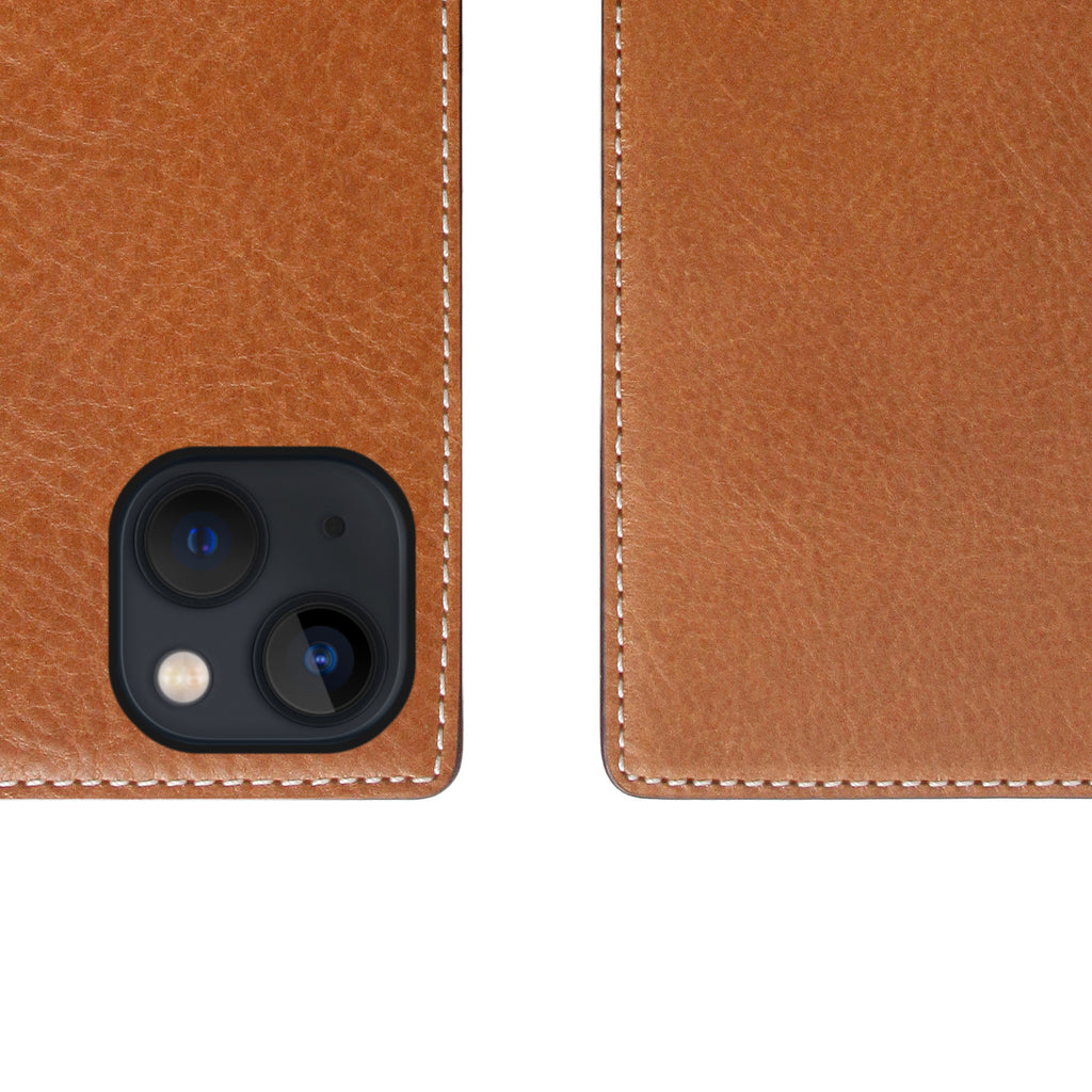 D+ Italian Temponata Leather Diary Case for iPhone 13 (Tan)