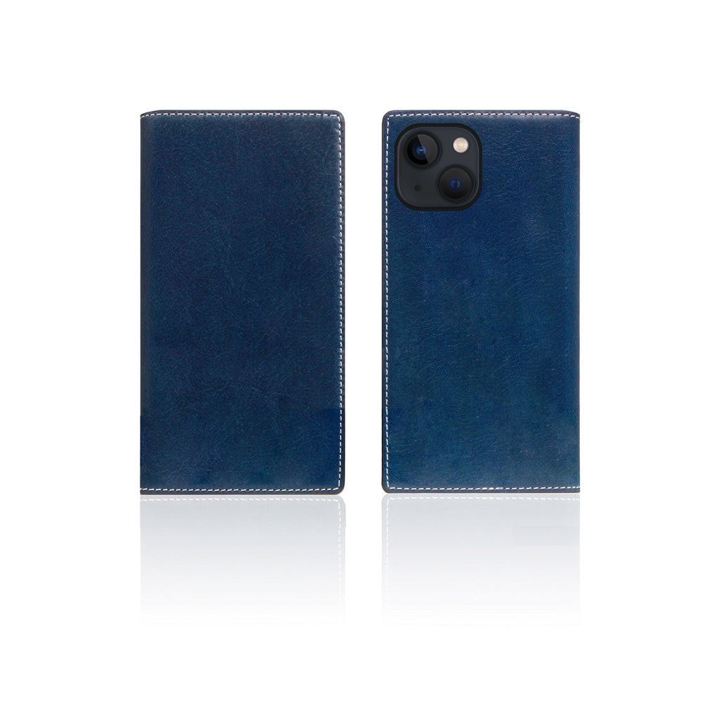 D+ Italian Temponata Leather Diary Case for iPhone 13 mini (Blue)