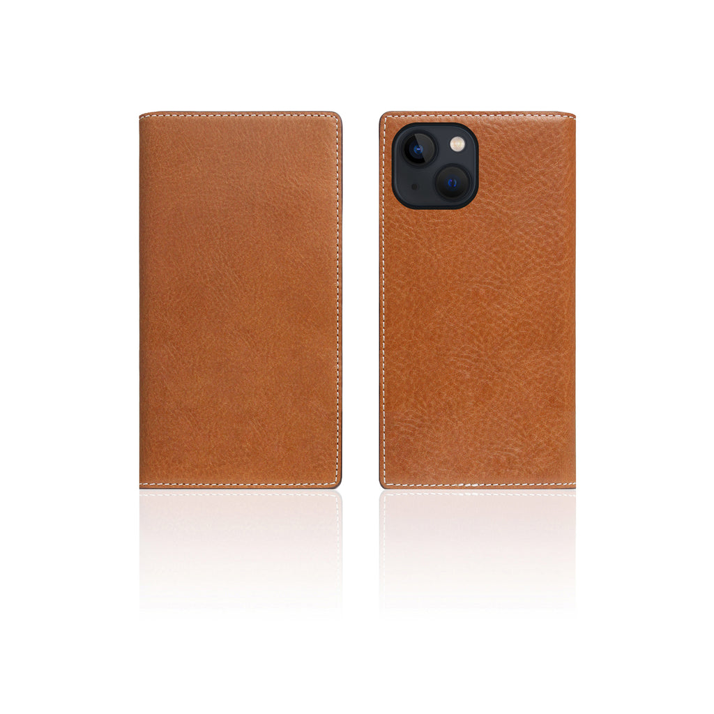 D+ Italian Temponata Leather Diary Case for iPhone 13 mini (Tan)
