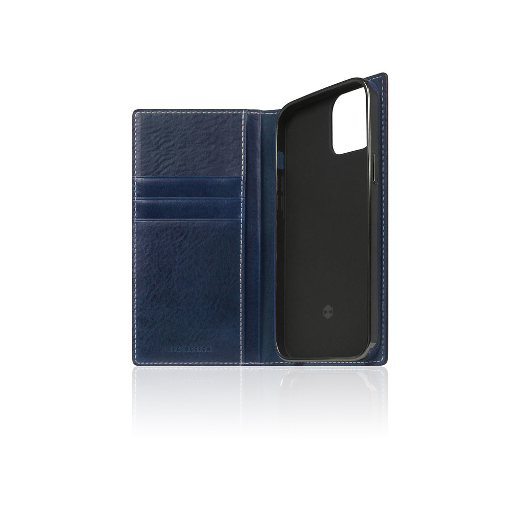 D+ Italian Temponata Leather Diary Case for iPhone 13 mini (Blue)