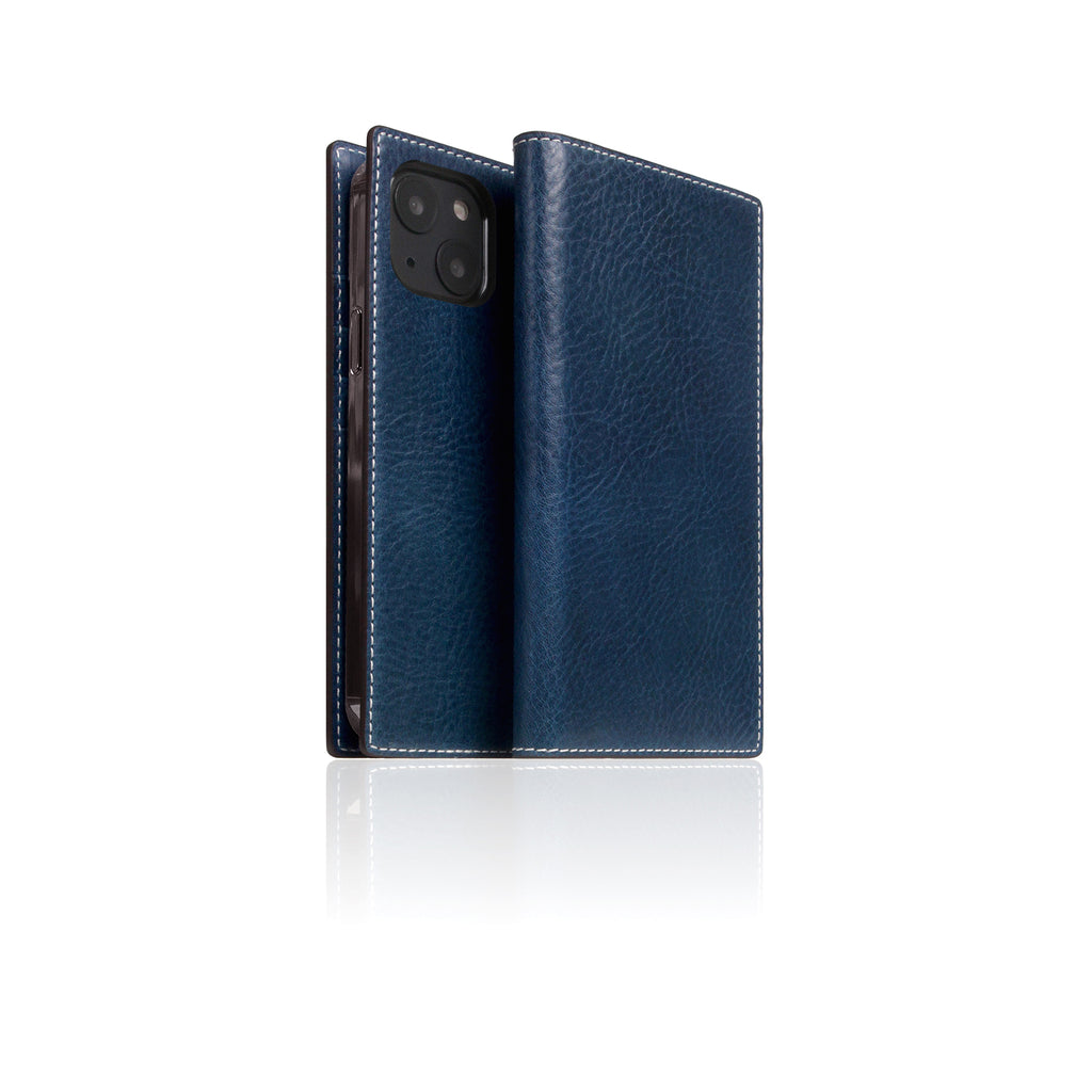 D+ Italian Temponata Leather Diary Case for iPhone 13 mini (Blue)