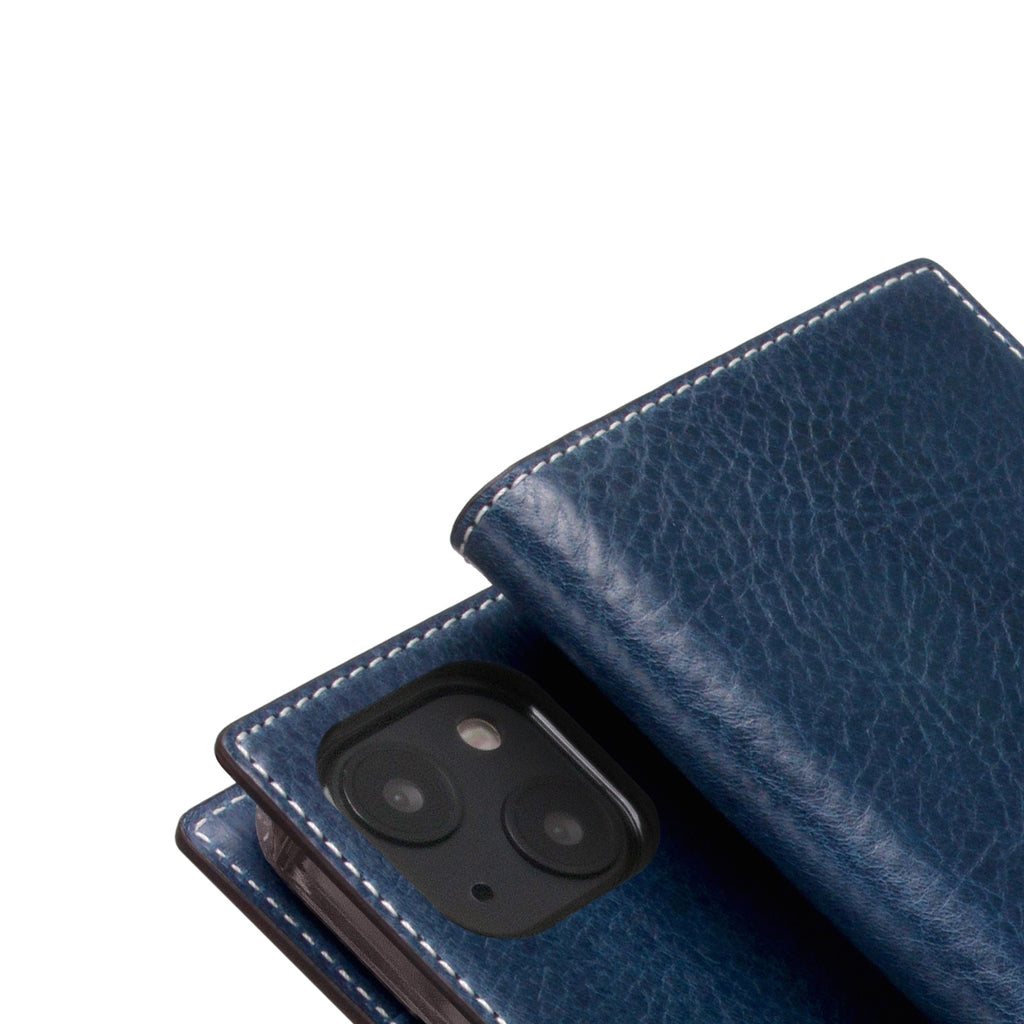 D+ Italian Temponata Leather Diary Case for iPhone 13 mini (Blue)