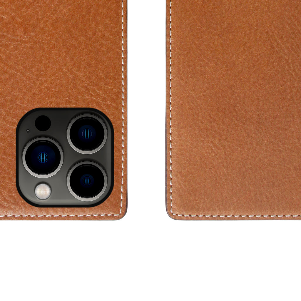 D+ Italian Temponata Leather Diary Case for iPhone 13 Pro (Tan)