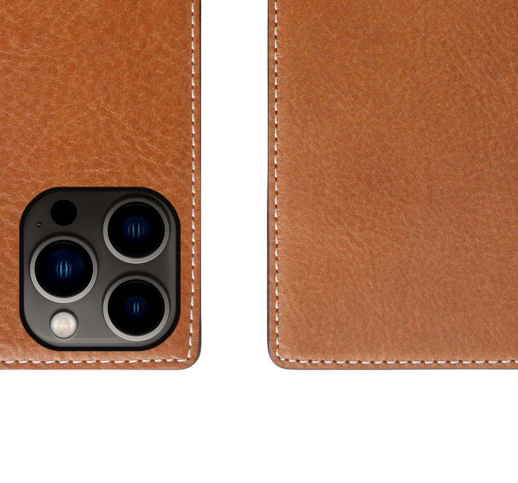 D+ Italian Temponata Leather Diary Case for iPhone 13 Pro Max (Tan)