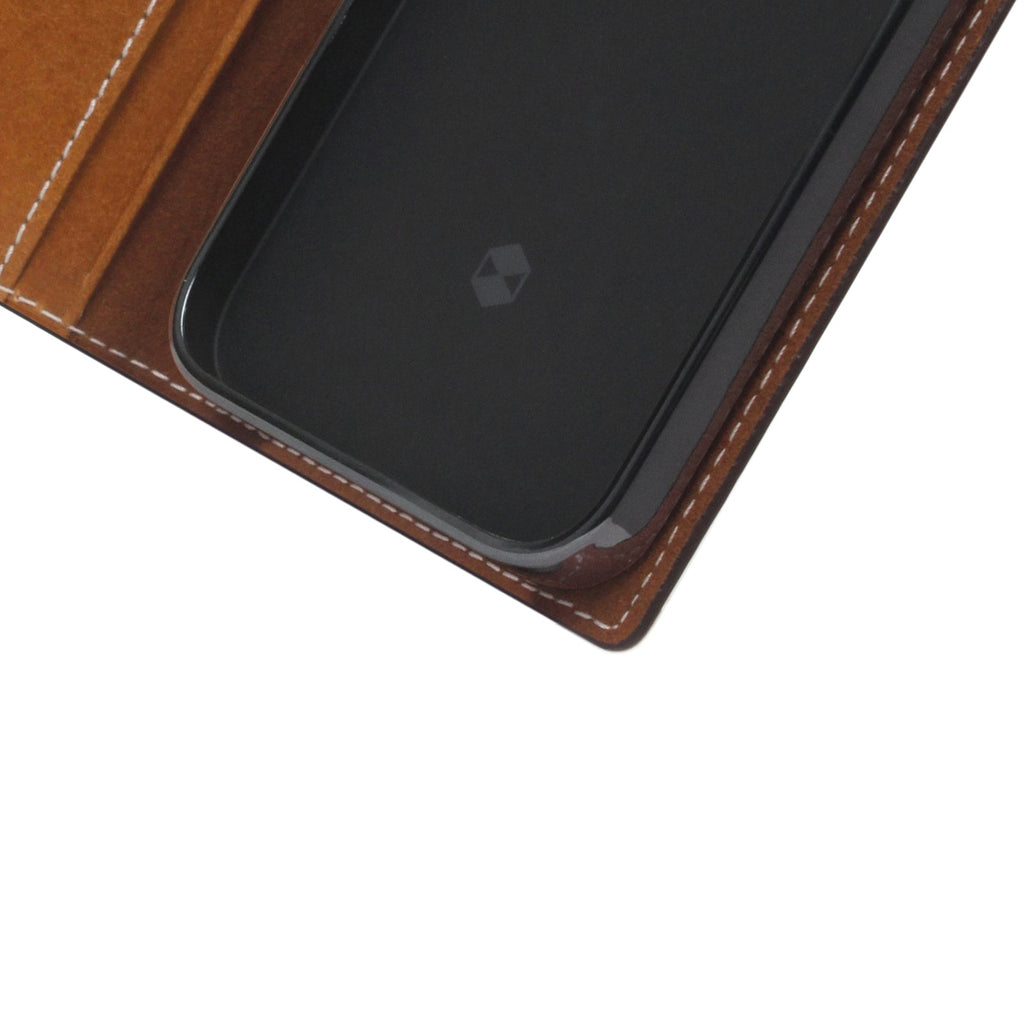 D+ Italian Temponata Leather Diary Case for iPhone 14 Pro Max (Tan)