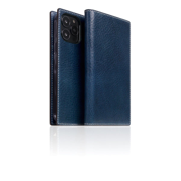 D+ Italian Temponata Leather Diary Case for iPhone 14 Pro Max (Blue)