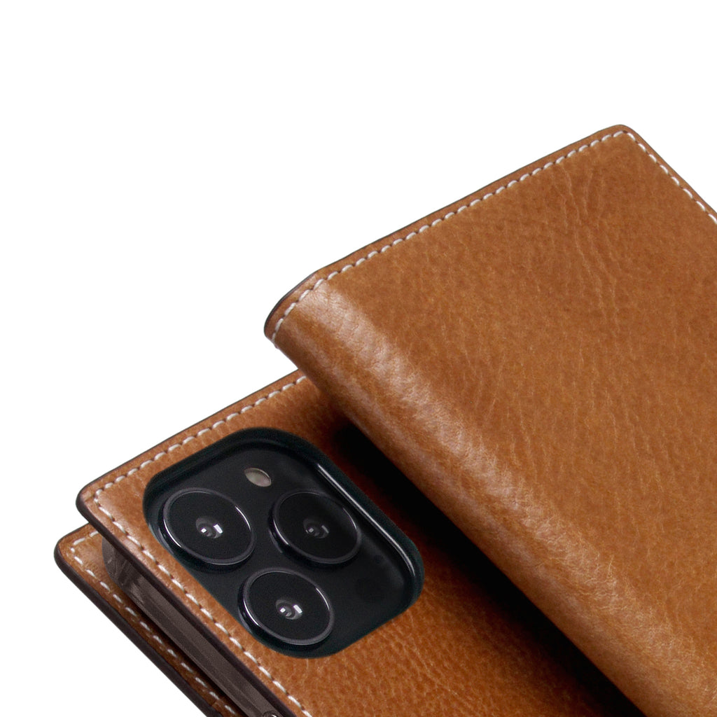 D+ Italian Temponata Leather Diary Case for iPhone 13 Pro Max (Tan)