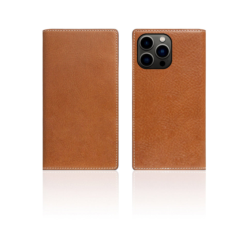 D+ Italian Temponata Leather Diary Case for iPhone 14 Pro (Tan)