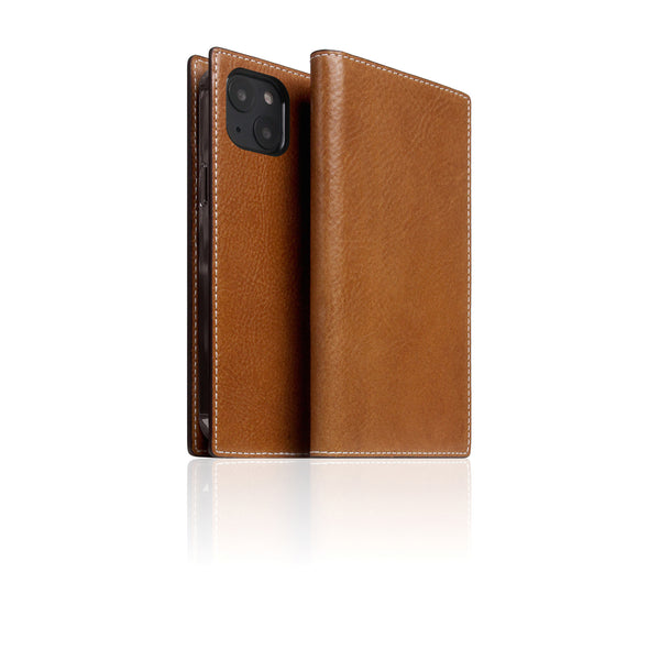 D+ Italian Temponata Leather Diary Case for iPhone 13 (Tan)