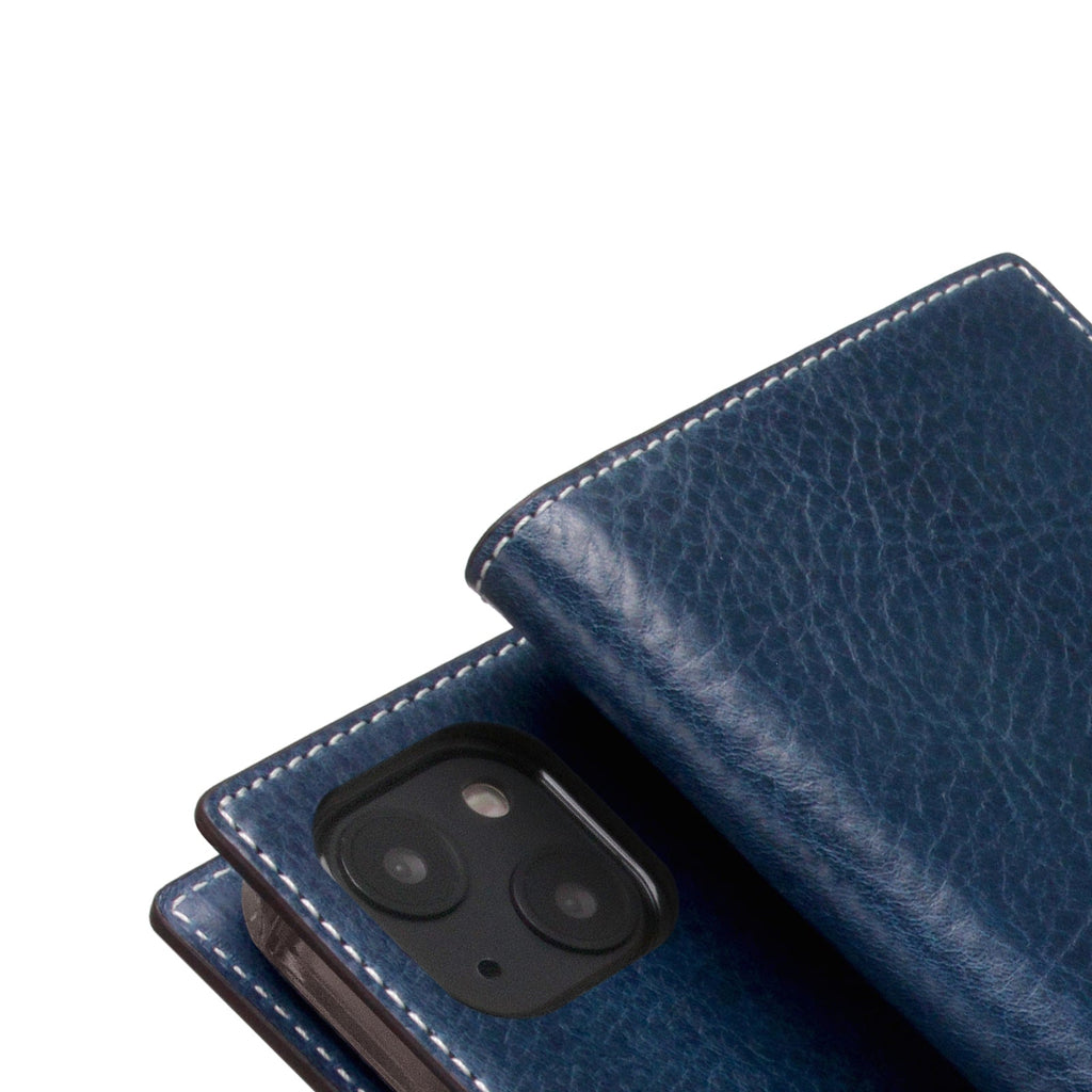D+ Italian Temponata Leather Diary Case for iPhone 14 (Blue)