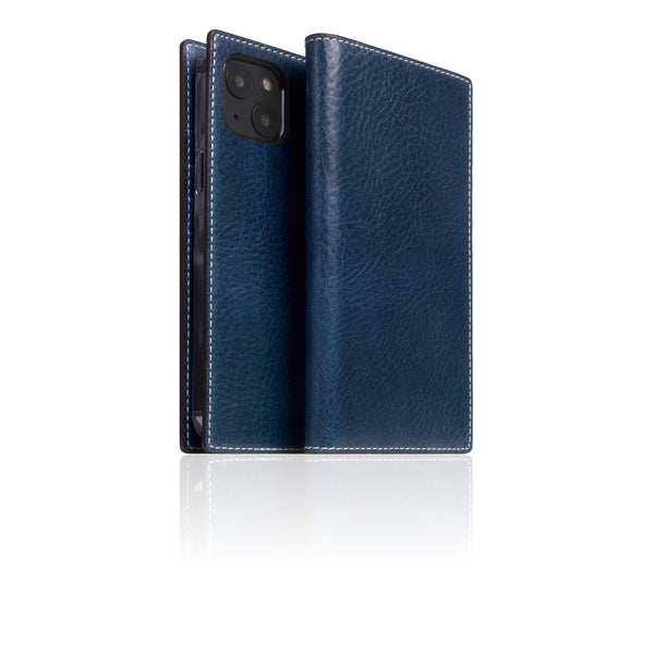 D+ Italian Temponata Leather Diary Case for iPhone 14 Plus (Blue)