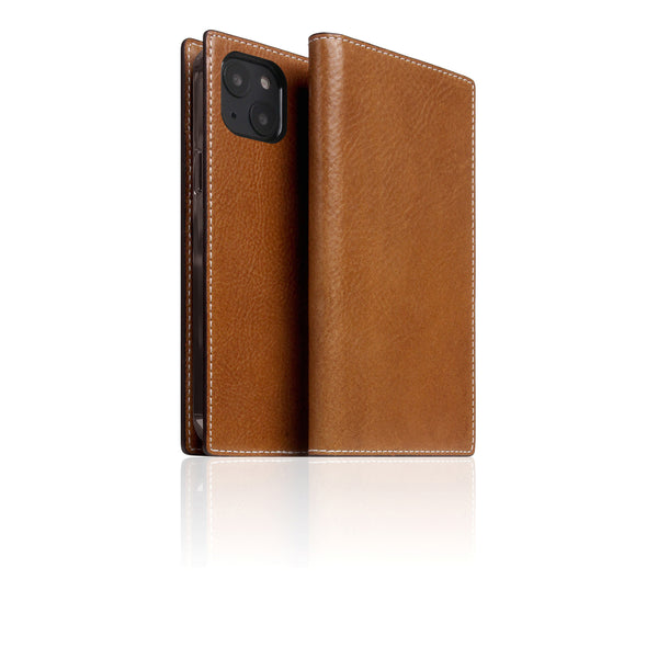 D+ Italian Temponata Leather Diary Case for iPhone 14 Plus (Tan)