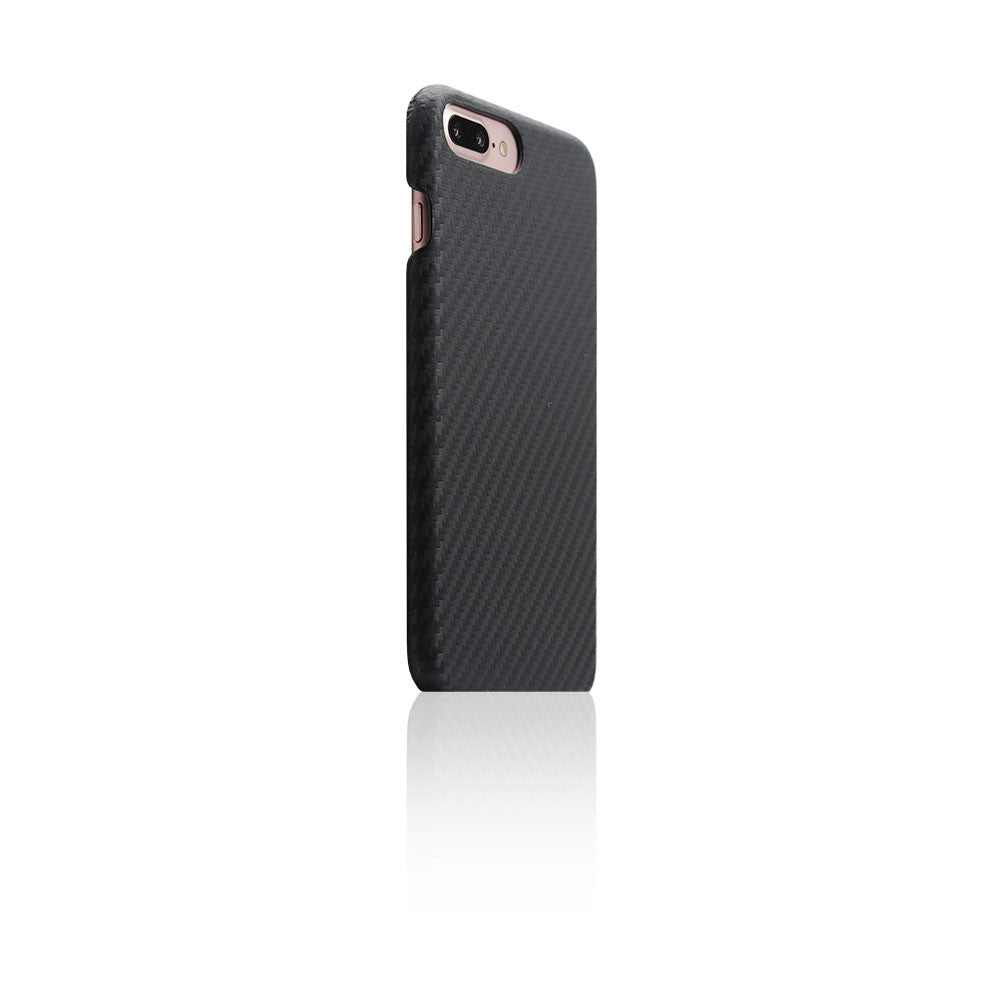 D+ Italian Carbon Leather Back Case for iPhone 8 Plus / 7 Plus (Black)