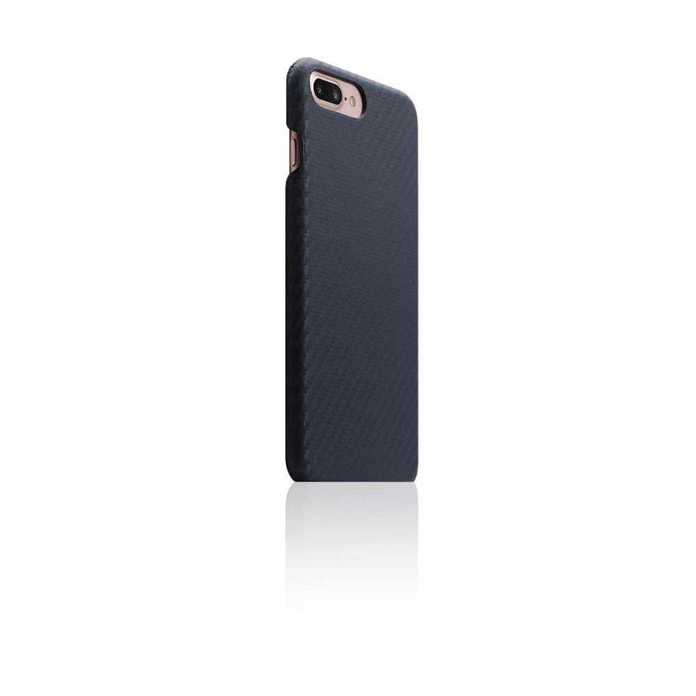 D+ Italian Carbon Leather Back Case for iPhone 8 Plus / 7 Plus (Navy)