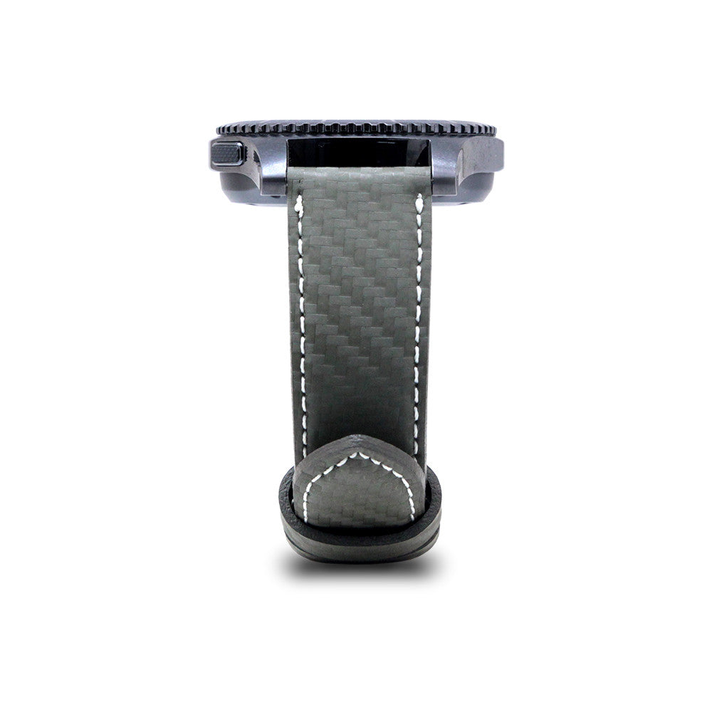 D+ Italian Carbon Leather Strap for Gear S3 Khaki