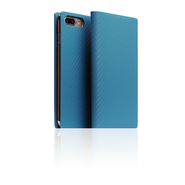 D+ Italian Carbon Leather Case for iPhone 8 Plus / 7 Plus (Blue)