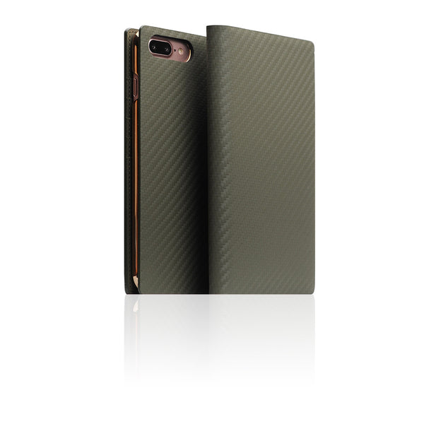 D+ Italian Carbon Leather Case for iPhone 8 Plus / 7 Plus (Khaki)