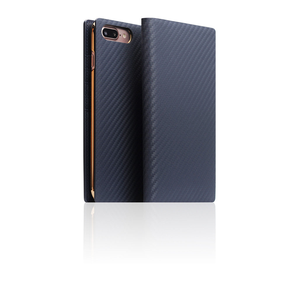 D+ Italian Carbon Leather Case for iPhone 8 Plus / 7 Plus (Navy)