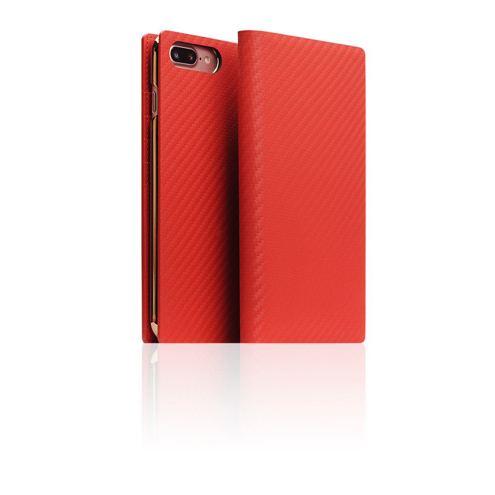 D+ Italian Carbon Leather Case for iPhone 8 Plus / 7 Plus (Red)