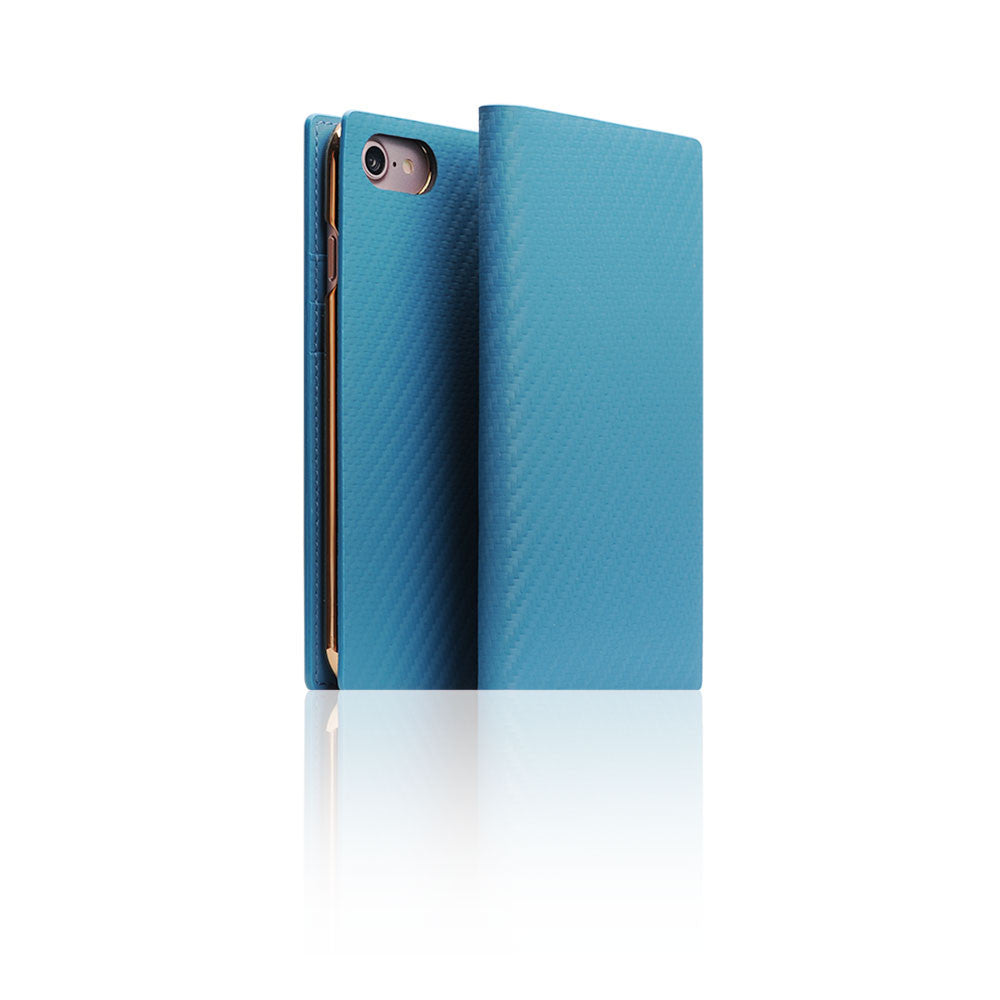 D+ Italian Carbon Leather Case for iPhone 8 / 7 / SE 2020 (Blue)