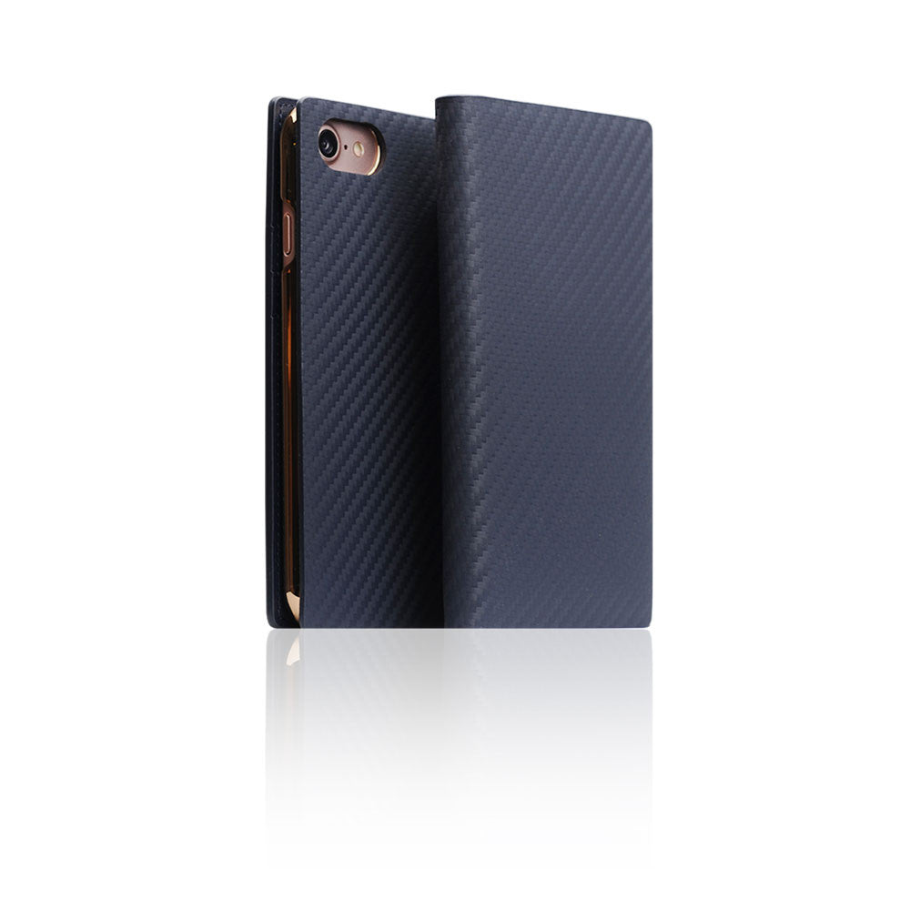 D+ Italian Carbon Leather Case for iPhone 8 / 7 / SE 2020 (Navy)