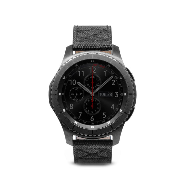 D+ Wax Canvas Strap for Gear S3 Black