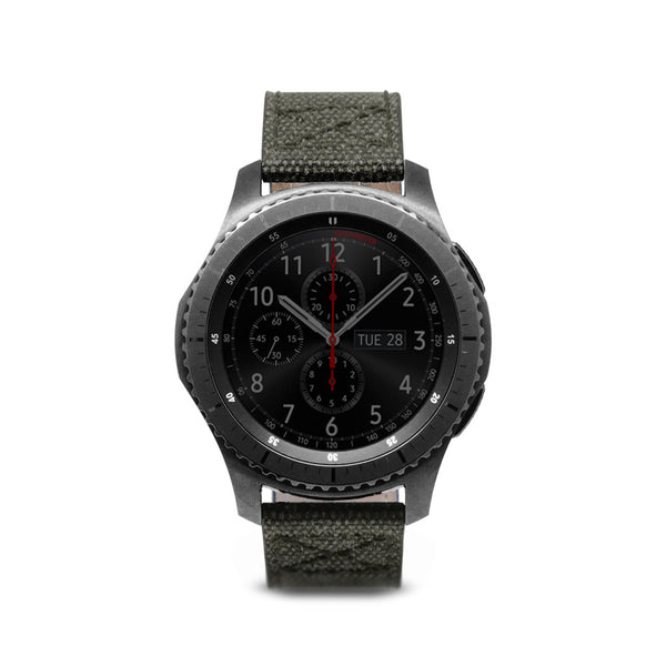 D+ Wax Canvas Strap for Gear S3 Khaki