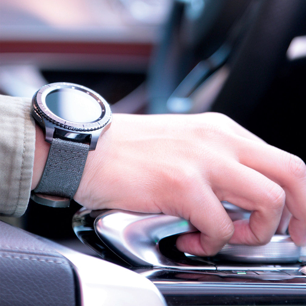 D+ Wax Canvas Strap for Gear S3 Khaki