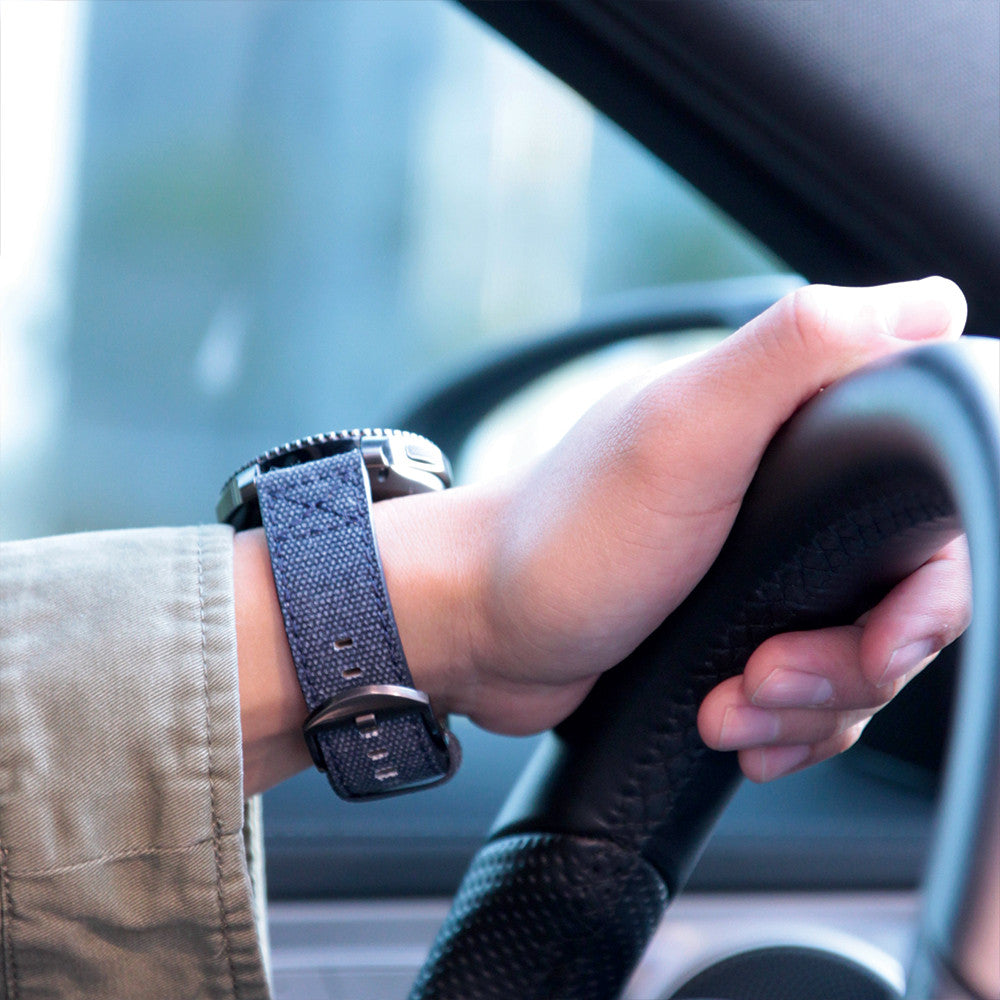 D+ Wax Canvas Strap for Gear S3 Navy