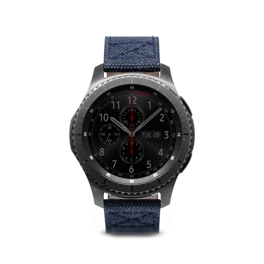 D+ Wax Canvas Strap for Gear S3 Navy