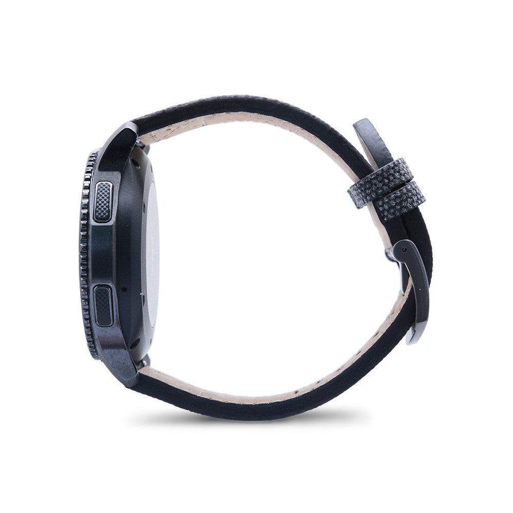 D+ Wax Canvas Strap for Gear S3 Black